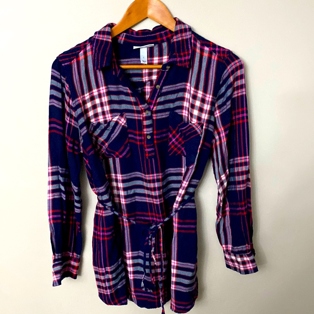 Liz Lange Flannel Maternity Top